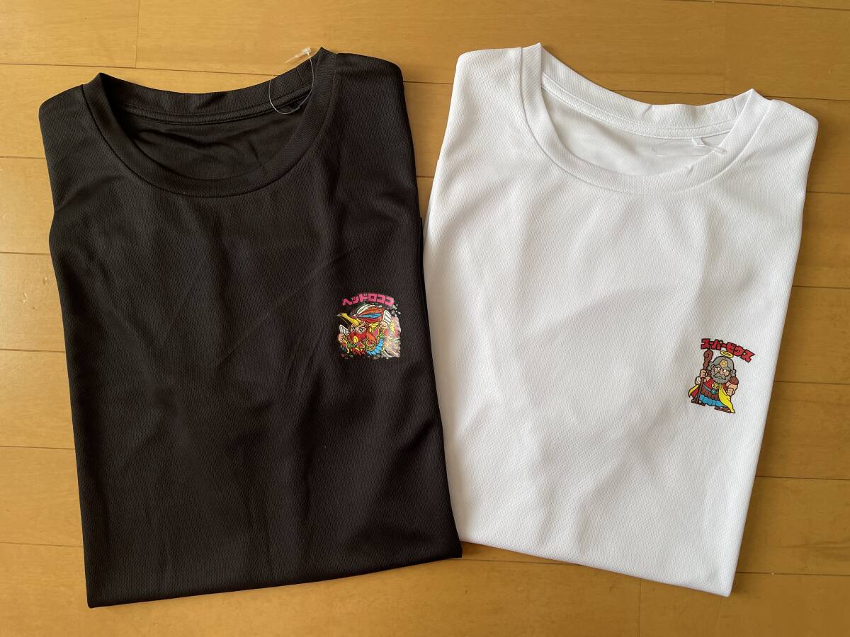 送料込み!! 新品 LL(XL) 2枚 ビックリマン 半袖Tシャツ(メッシュ) ヘッドロココ(ブラック 黒) スーパーゼウス(ホワイト 白)即決拍卖
