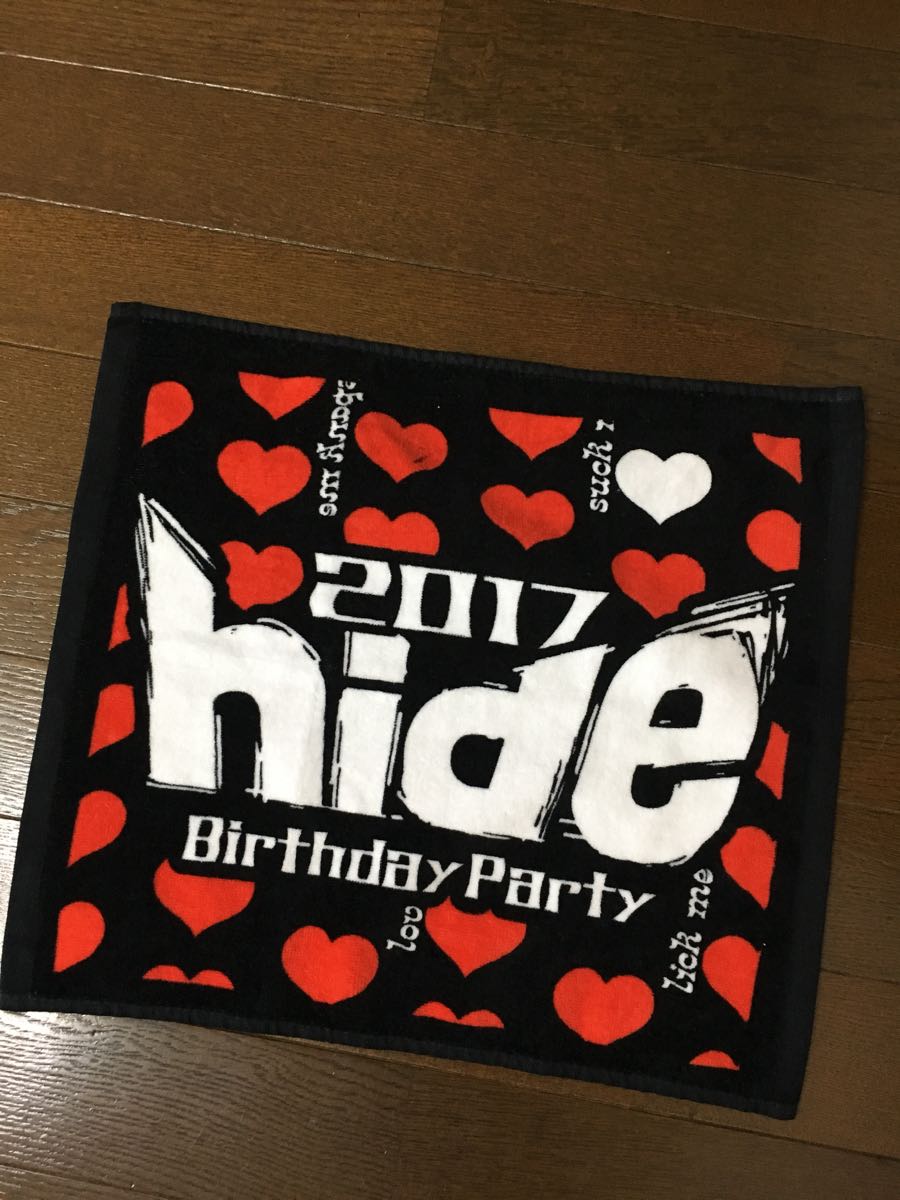 hideミュージアム【新品】 ハンドタオル 限定品? ブラックハート拍卖