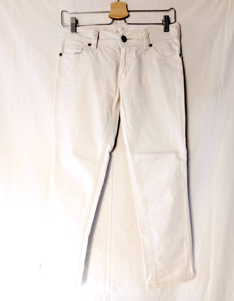 クロップドパンツ 5ポケット デニム オフホワイト拍卖