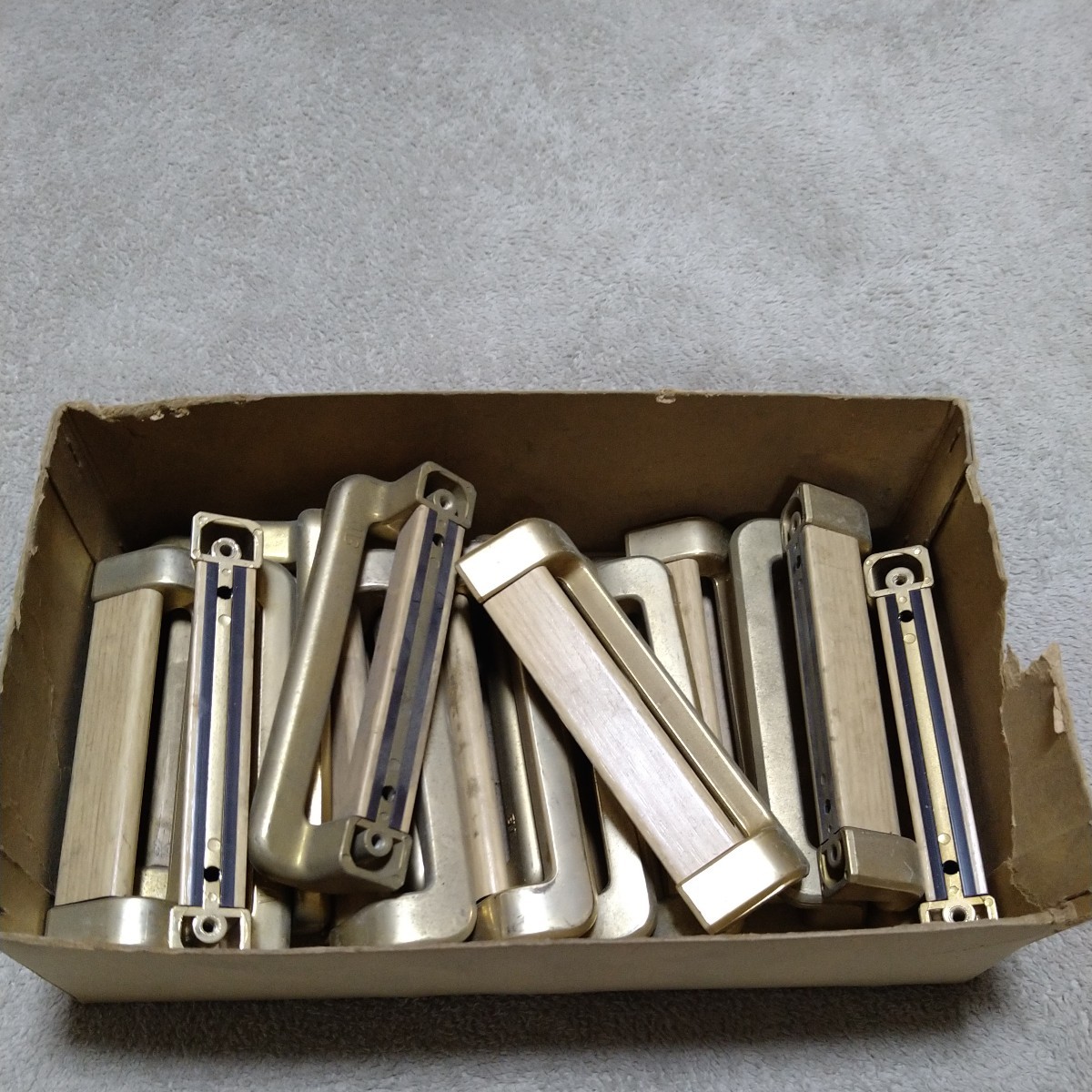 ジャンク品/長期保管品/TRADE MARK/バーディーハンドル/取手/引出し/金/大/全長120mm/16個セット拍卖