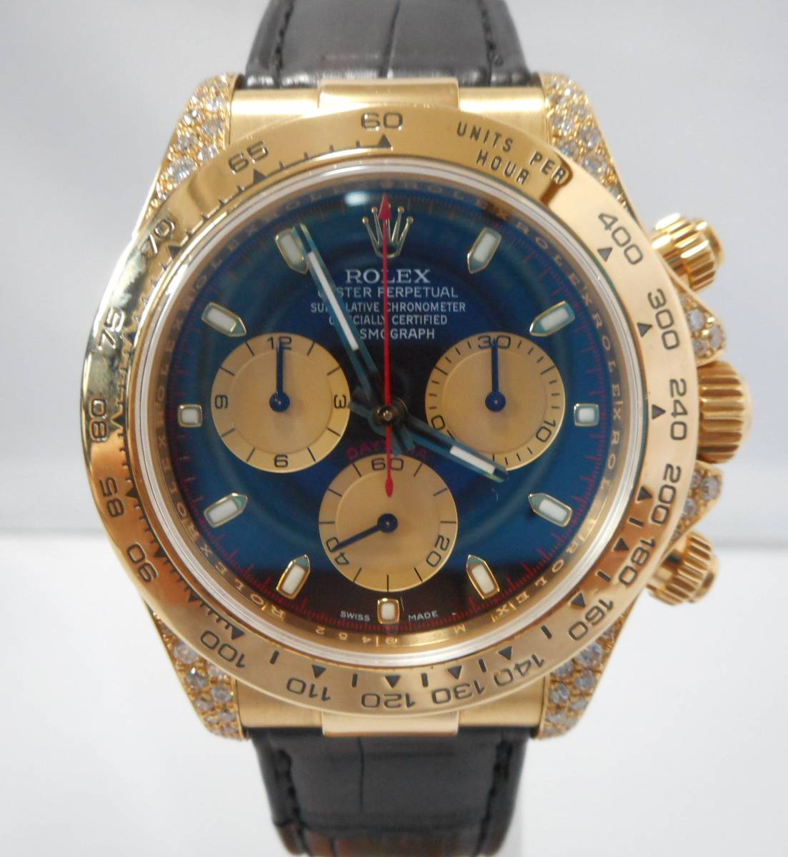 ROLEX ロレックス デイトナ ラグ リューズカバーにアフターダイヤ加工します K18 41mm 金無垢 11651916528G116523G 116515 WG デイデイト 拍卖