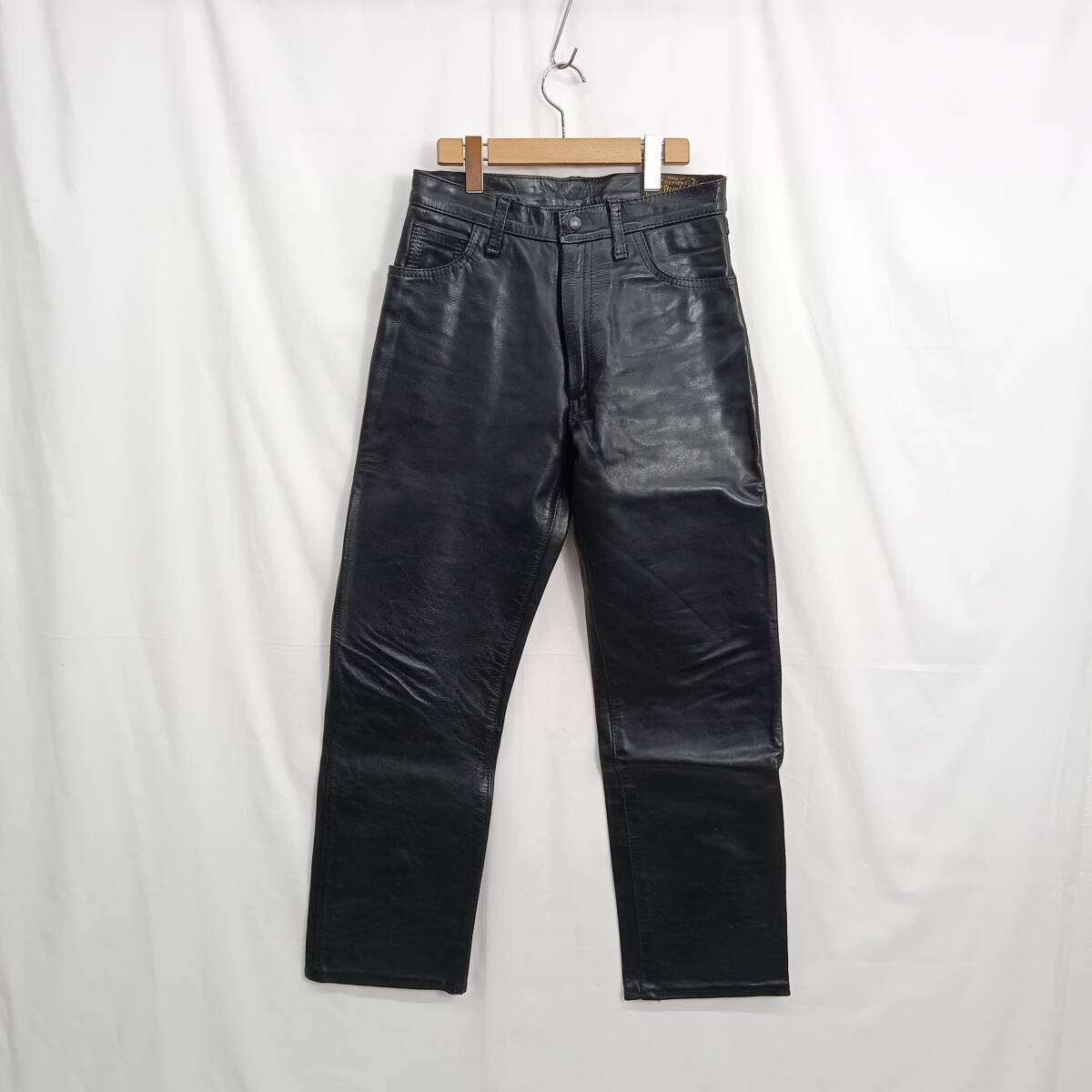 KZ0009★Aero Leather : レザーパンツ★29★黒 ステアハイド エアロレザー拍卖