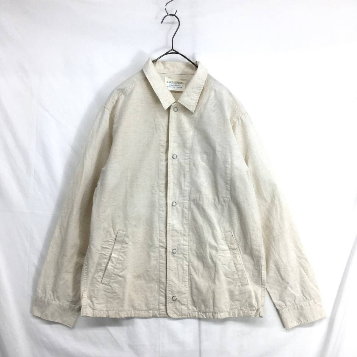 KZ5728★FORK&SPOON : コットン/リネン ナチュラルシャツジャケット★04★キナリ フォーク&スプーン拍卖