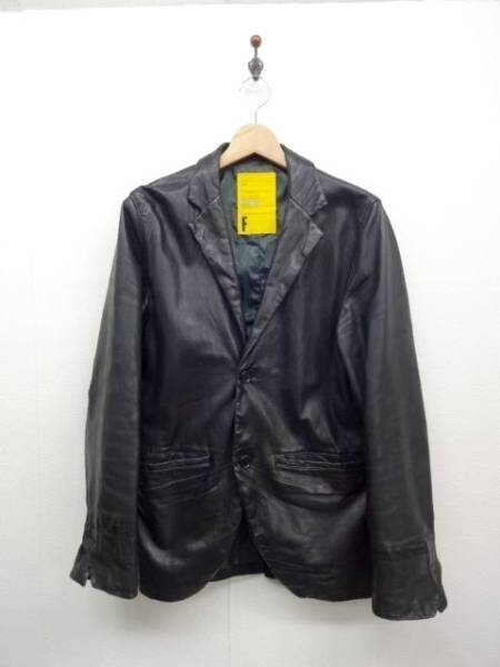 KZ647★FOBfactory ラムレザー2Bジャケット★L★黒 羊革拍卖