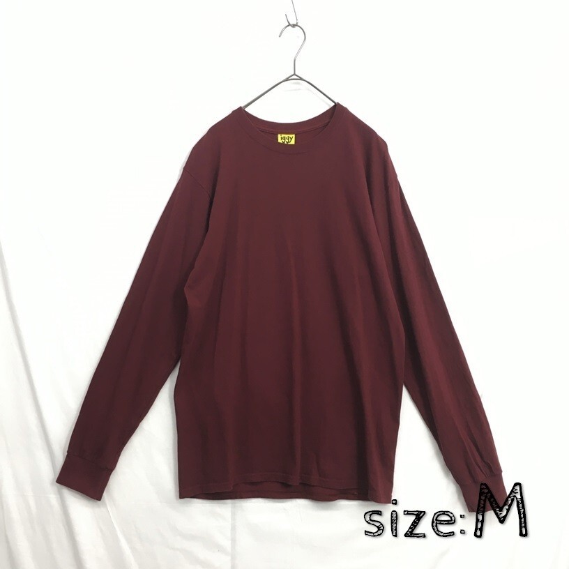 KZ6288★iggy Analysis : 背面プリント 長袖Tシャツ★M★バーガンディ イギー ロンT拍卖