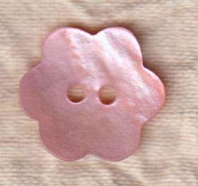 ドイツ 花型シェルボタン 2穴ボタン 貝ボタン ライトピンク拍卖
