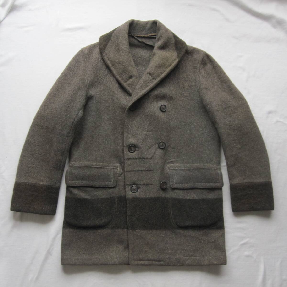 ☆20s ショールカラー ブランケットコート マッキーノコート / ビンテージ 30s ブラウンズビーチ ウールジャケット 1930s ハトメ パーカー 拍卖