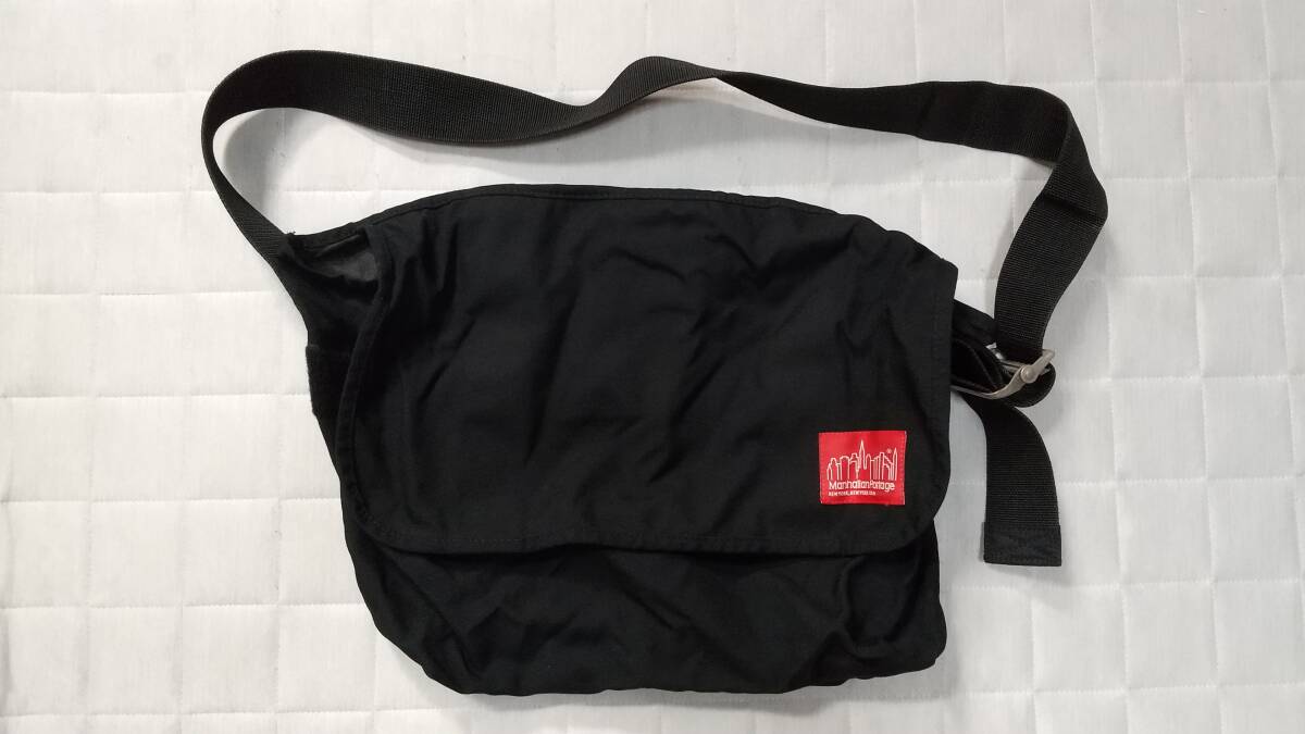 マンハッタン ポーテージ メンズ ショルダーバッグ 黒 BLK Manhattan Portage CORDURA 送料込 ビンテージ サイズ32×38×21拍卖