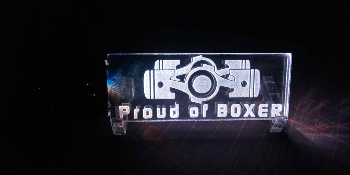 ボクサーエンジン スバル STI EJ20 FA20 光る アクリル キーホルダー 7色発行切り替え USB充電タイプ拍卖