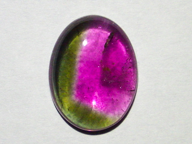 ★ウォーターメロントルマリン★11.0mm/2.10ct★天然石電気石★オーバルバイカラー天然非加熱無着色カボションルース裸石宝石GEM★kamesan拍卖