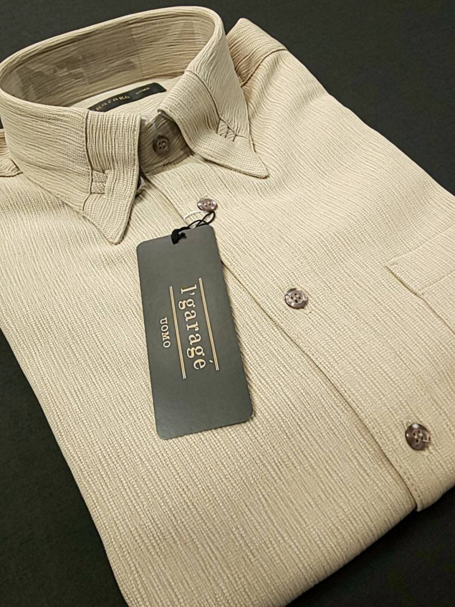 新品 SALE!! 送料無料 l'garage ボタンダウン ドレスシャツ L(LL)サイズ ゆったり ビッグサイズ ダンス カラオケ パーティー 6053-2 拍卖
