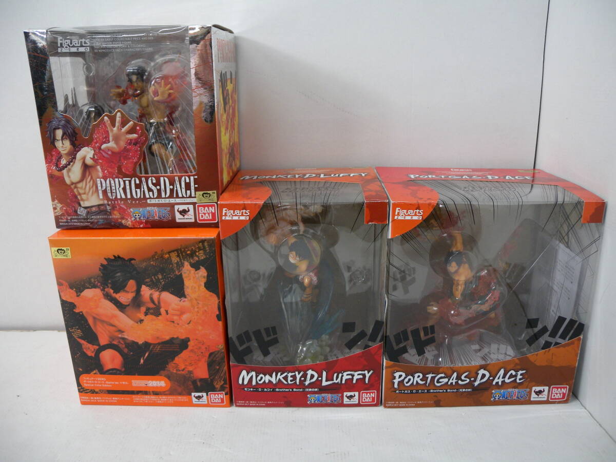 26■120/ ワンピ-スフィギュア Figuarts各種 4点セット(ルフィ-1点 エース3点) 1108004  拍卖