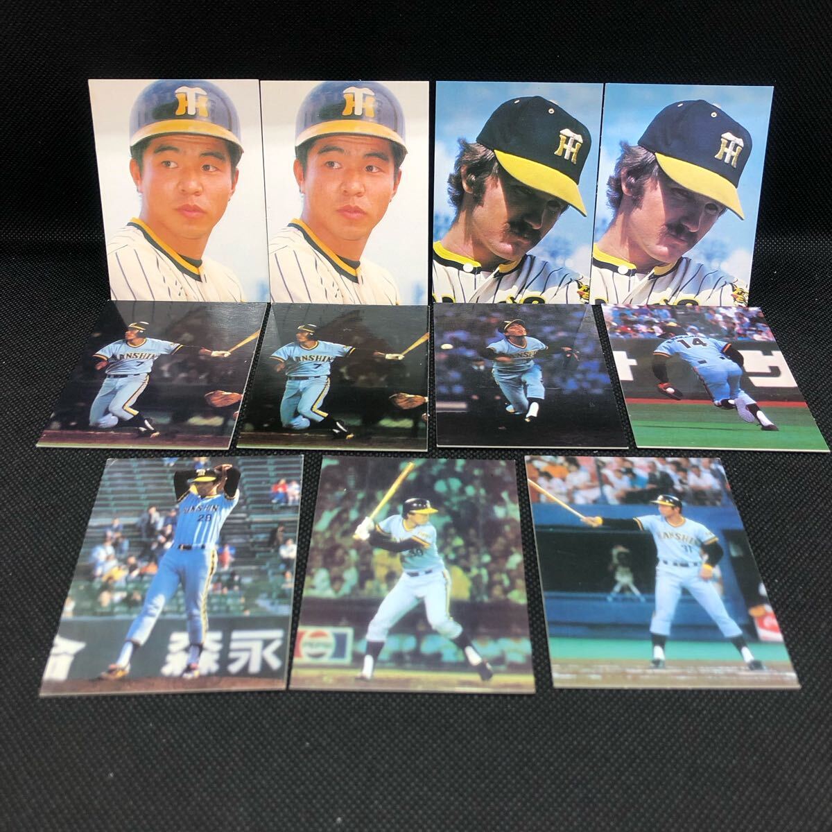 カルビー プロ野球カード 1979年 阪神タイガース  カード 11枚セット 掛布 マイン 真弓 小林繁 ホームランカードあり拍卖