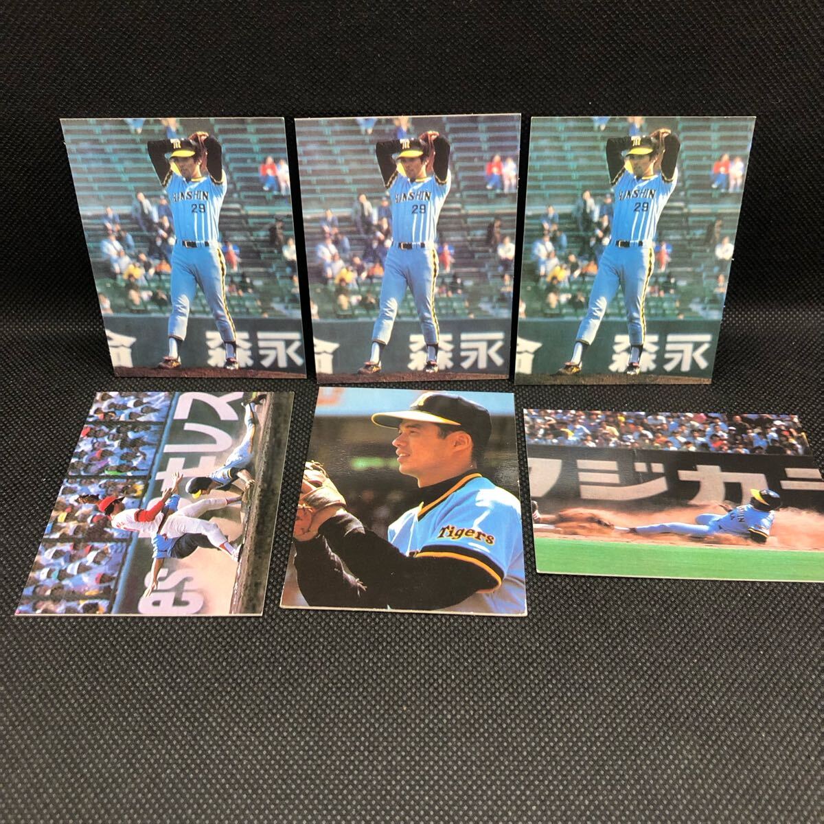 カルビー  プロ野球カード 1979年 79 阪神タイガース 6枚セット売り 江本 ラインバック 中村勝広 リー・スタントン拍卖