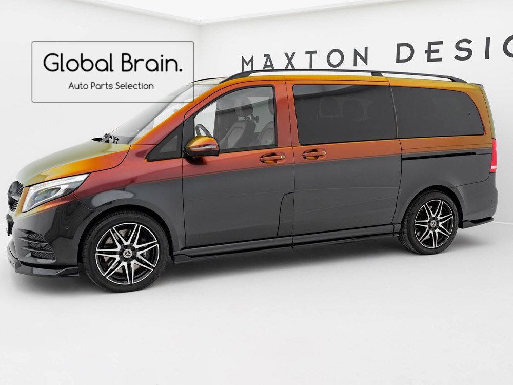 メルセデスベンツ Vクラス W447 後期 ロング AMGライン/スポーツ サイド スカート スポイラー V2/サイド スプリッター サイド ステップ拍卖