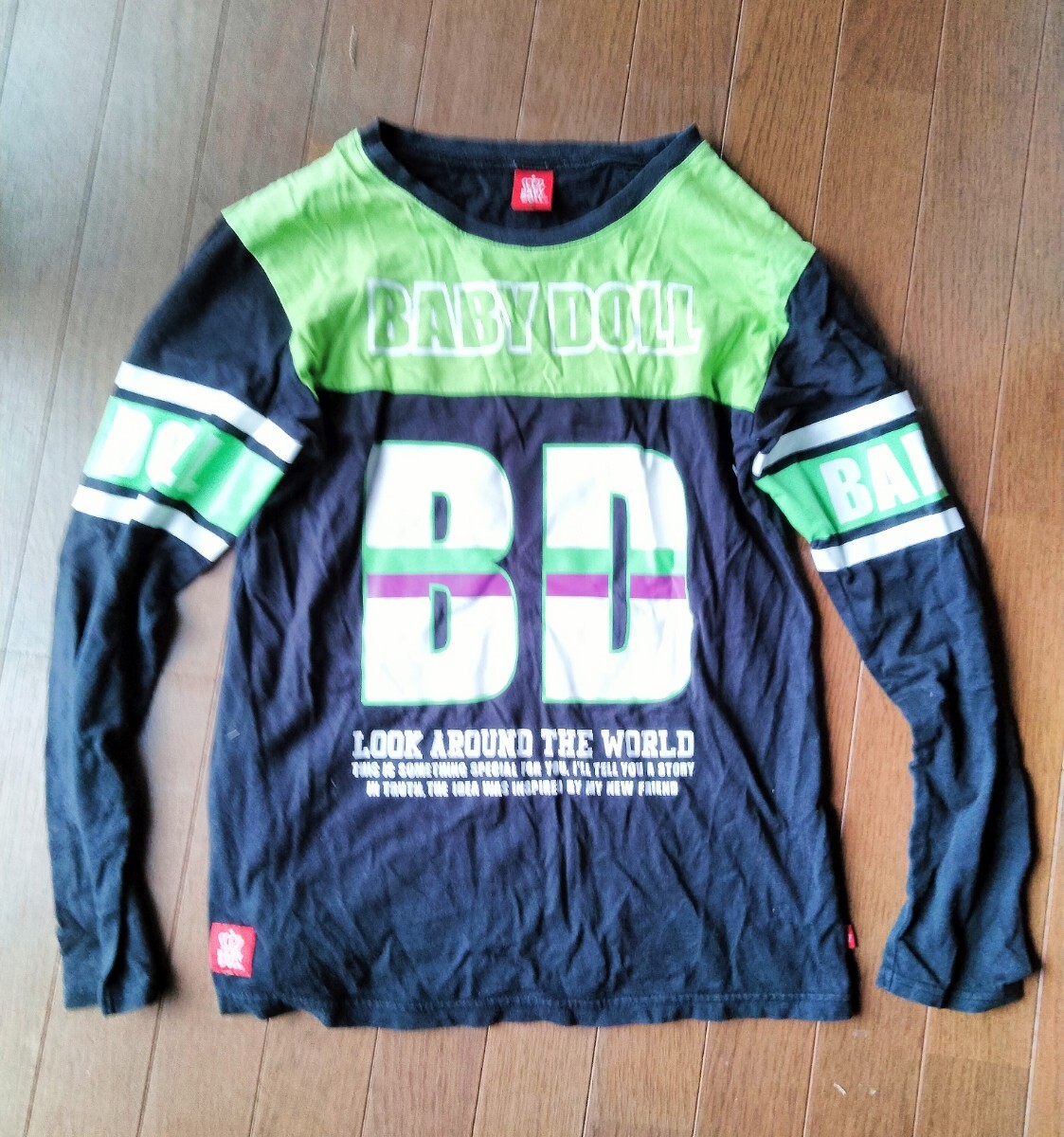 BABYDOLL ベビードール カットソー Tシャツ ロンT マルチカラー ロゴ拍卖