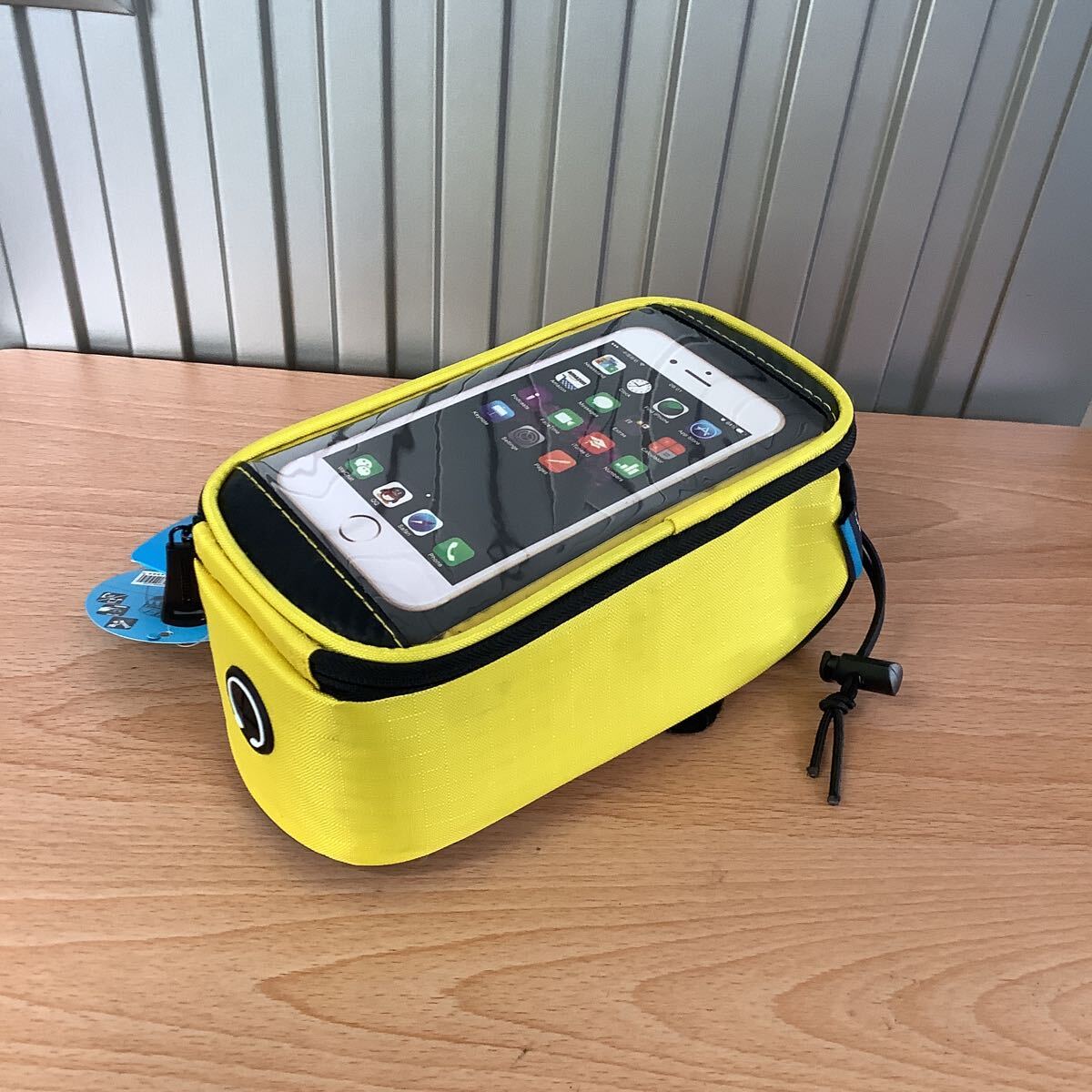 ROSWHEEL フレーム バッグ 12496L-CA5 スマホホルダー バック 収納 5.5インチ 自転車 バイク ロードバイク マウンテンバイク イエロー拍卖