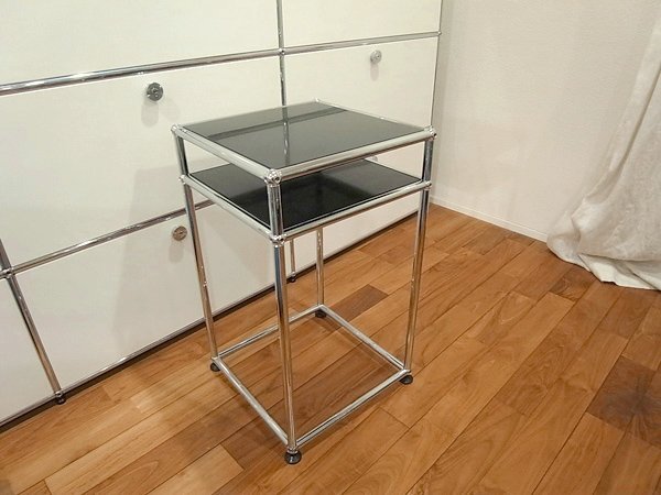 美品●USMハラー●haller●ディスプレイ台●グラファイトブラック●電話台●飾り台●置き台●花台●消毒用アルコールスタンドなどに拍卖