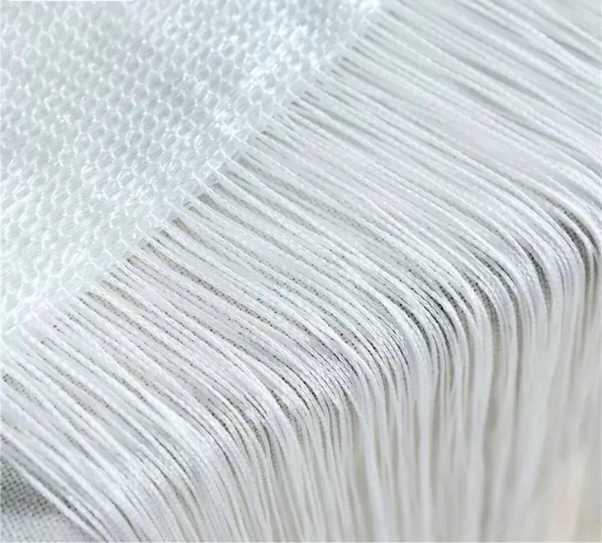 紐のれん ストリングカーテン ロング丈 長さ調節 カーテン (ホワイト)拍卖