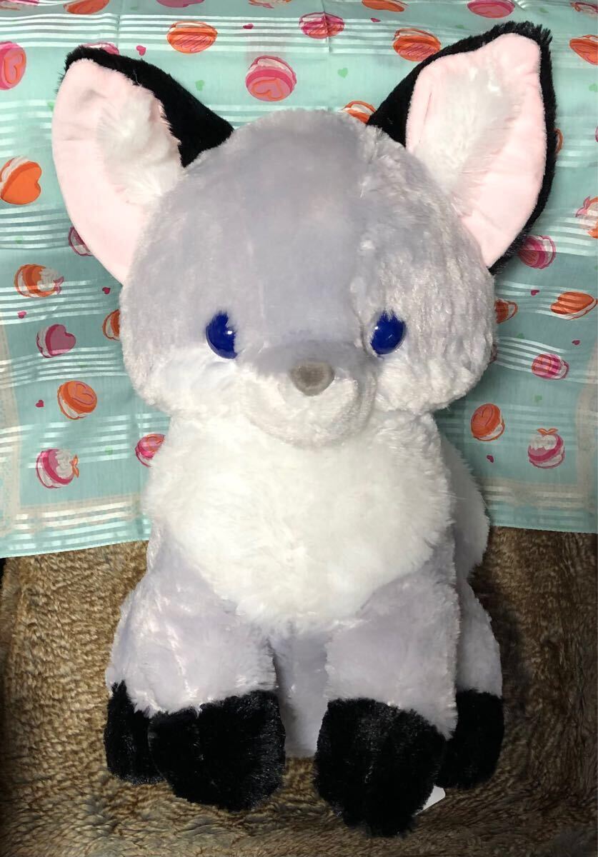 ちょコンとキツネ とおりゃんせ ウルトラ BIG ぬいぐるみ AMUFUN プライズ 景品 やつはし 銀狐 タグ付き拍卖
