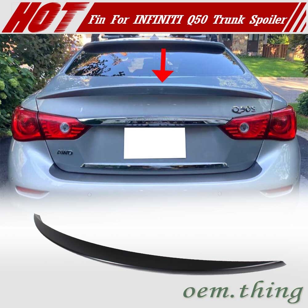 #K23塗装済 ブリリアントシルバーメタリック 2014-2024 スカイライン V37 INFINITI Q50 セダン リアトランクスポイラー ABSの材質 塗装込み拍卖