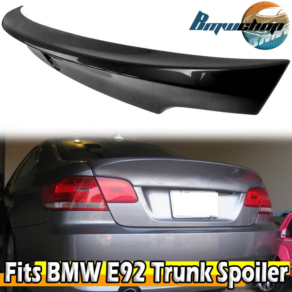 塗装込み 2007-2013 BMW E92 クーペ 3シリーズ リアトランクスポイラー ウィングスポイラー CSL ABSの材質 各純正色対応拍卖