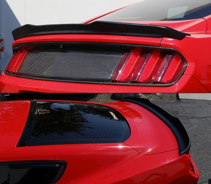 塗装込み 2015-2023 フォード クーペ マスタング エコブースト L4 V6 GT GT350 リアトランクスポイラー ウィング V TYPE ABS 各純正色対応拍卖