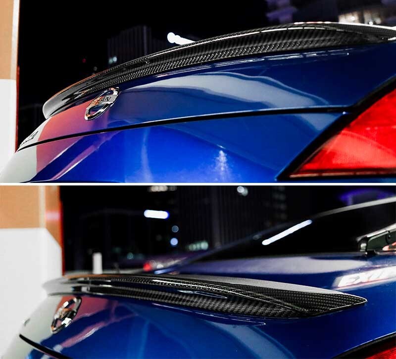 2003-2008 日産 350Z フェアレディZ Z33 クーペ 本物のカーボン OE TYPE リアトランクスポイラー エアロ ウイング スポイラー拍卖