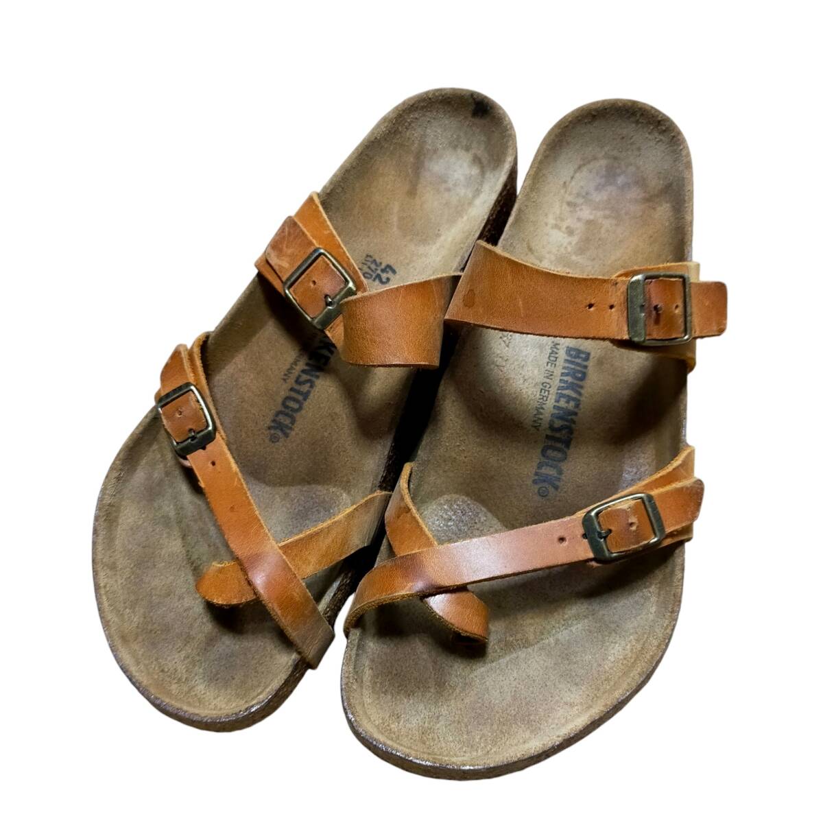 ◆中古品◆ BIRKENSTOCK ビルケンシュトック Mayari マヤリ ビルコフロー ヌバック 27.0cm サンダル キャメル系 本体のみ メンズ V76146NC拍卖