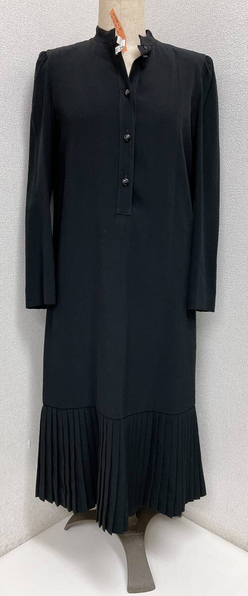 【LAPINE ラピーヌ ブラック ワンピース】サイズ9/レディース/服/衣料品/黒色/ロング丈/女性用/A611-007拍卖