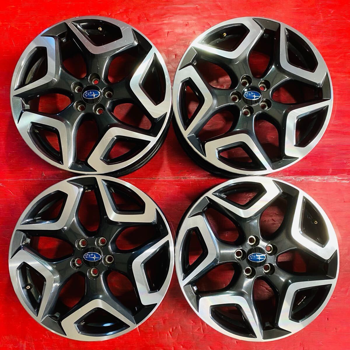 SUBARU 純正 ホイール サイズ 18×7J PCD100 H5 OFF+55 ハブ径約56mm 傷汚れあり 4本セット拍卖