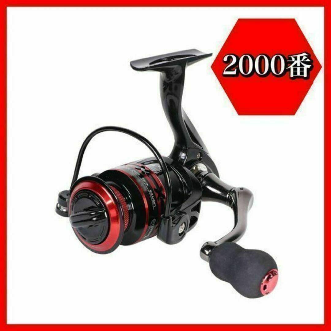 スピニングリール 2000 赤 左右交換可能 海釣り ブラックバス 新品 レッド拍卖