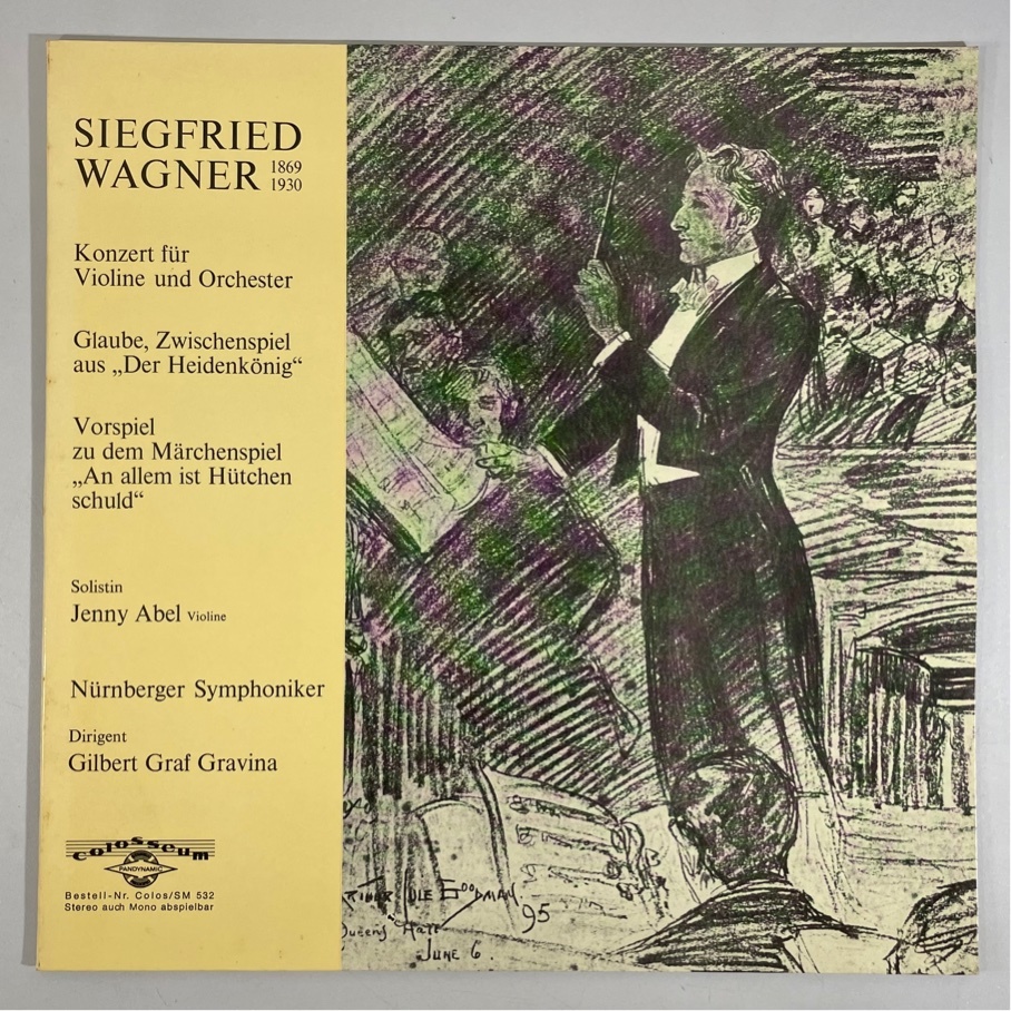 独colosseum SM532 ジェニー・アーベル ジークフリート ワーグナー ヴァイオリン協奏曲 洗浄済 LP拍卖