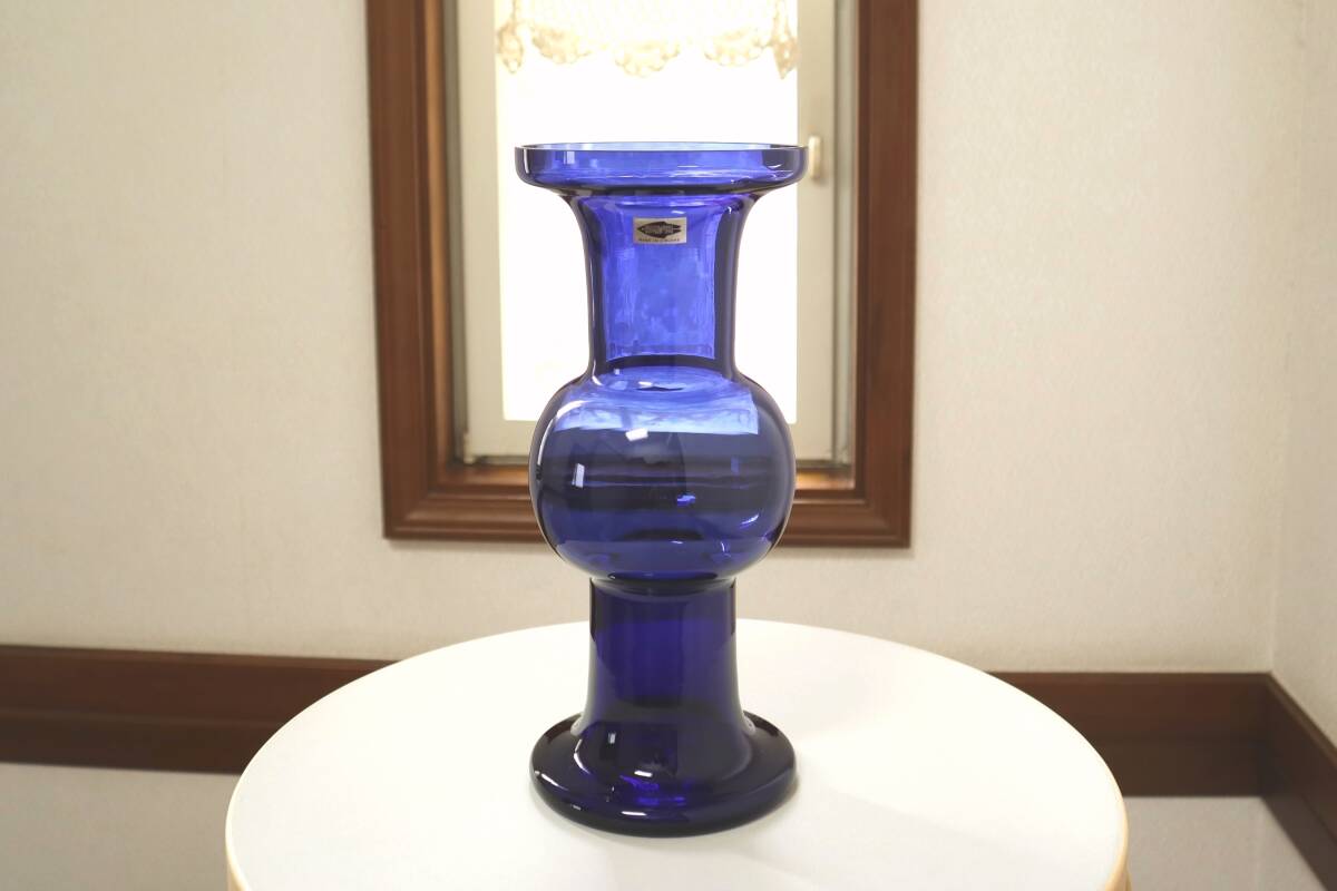 ヴィンテージ★VASE 1484 ガラスベース バイオレット★Oiva Toikka オイバ トイッカ★Nuutajarvi ヌータヤルヴィ拍卖