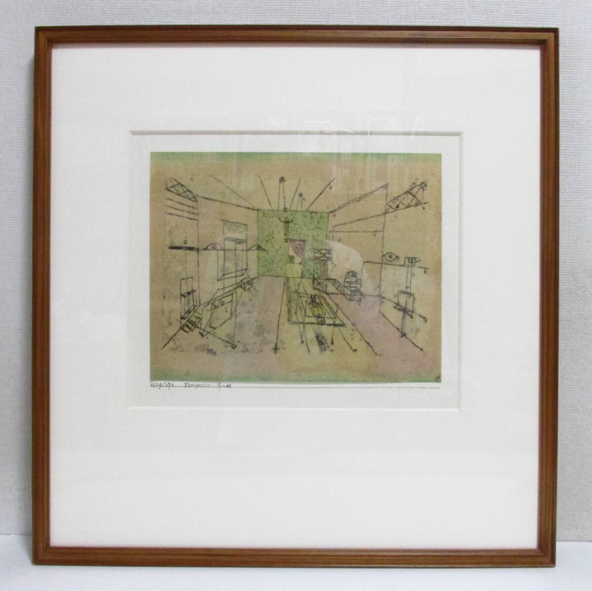 ○清雅○ パウル・クレー エスタンプ『12の水彩画より「遠近法のお化け」』 額付 同梱不可拍卖