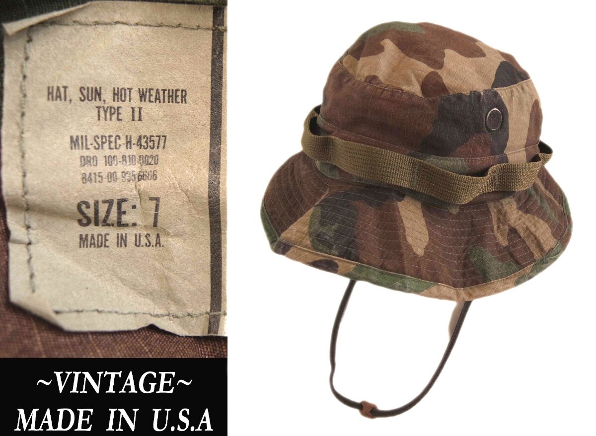 USAアメリカ製ビンテージ ARMY カモフラージュ 迷彩 ブーニーハット VINTAGE マッコイズ RRL バズリクソン model拍卖