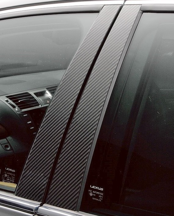 【M's】 レクサス 40系 LS600H LS600hL UVF45 UVF46 中期 H21.9-H24.10 WALD EXECUTIVE LINE カーボンピラーパネル 1台分 CARBON ヴァルド拍卖