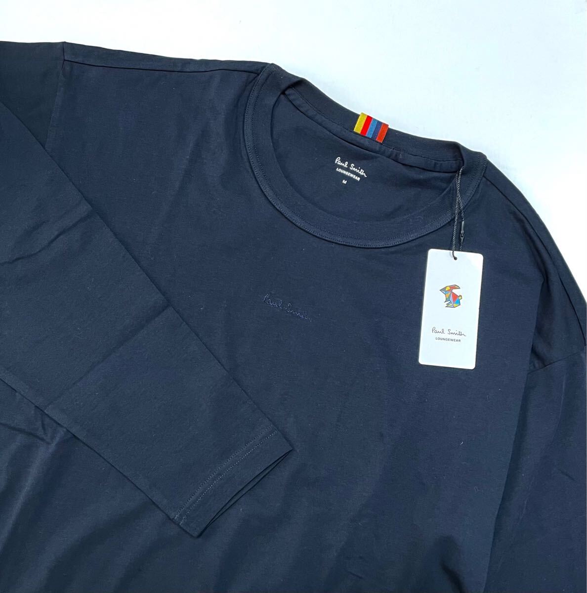 新品 ポールスミス 長袖 カットソー Mサイズ 紺 ラウンジウェア 拍卖