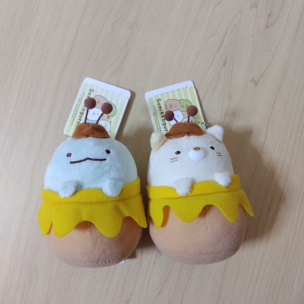 すみっこぐらし ボールチェーン付き ハニーポット ぬいぐるみ とかげ ねこ タグ付き 約 11 cm ★非売品・新品・未使用★拍卖