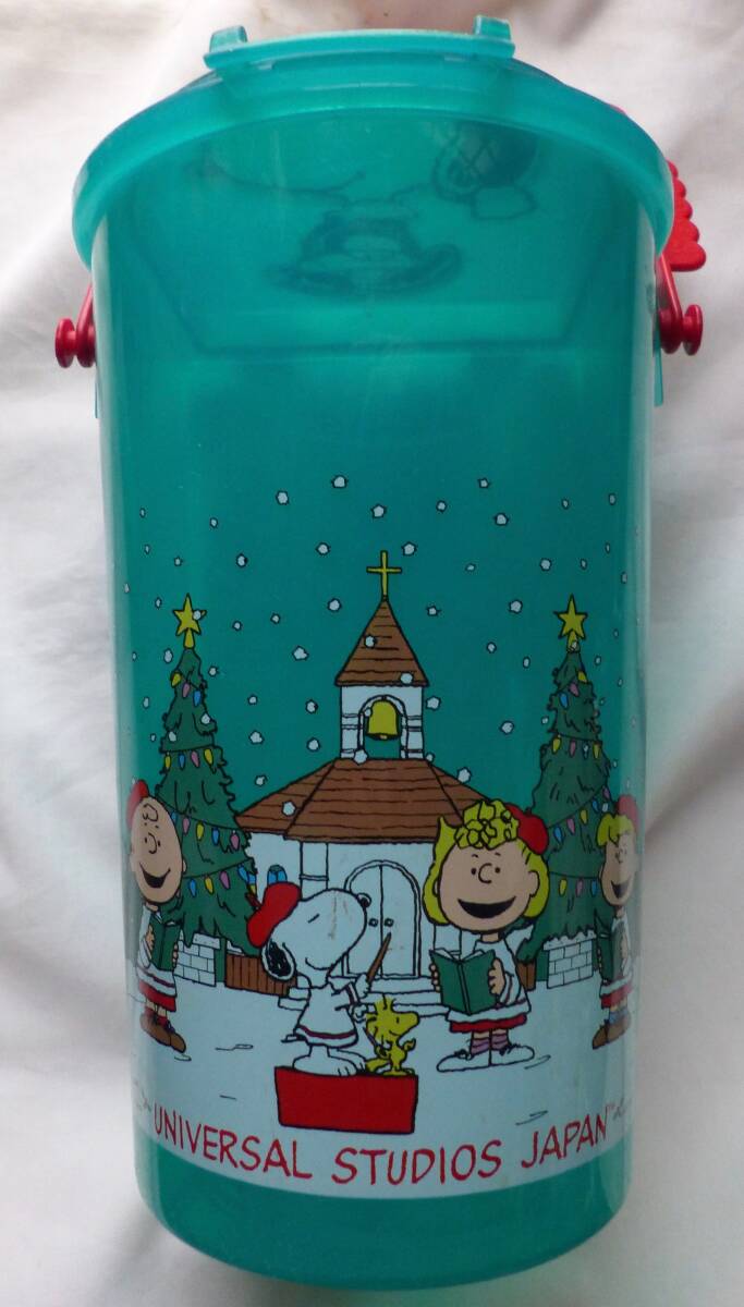 スヌーピー ポップコーンバケツ ユニバーサルスタジオジャパン SNOOPY ピーナッツ クリスマス拍卖