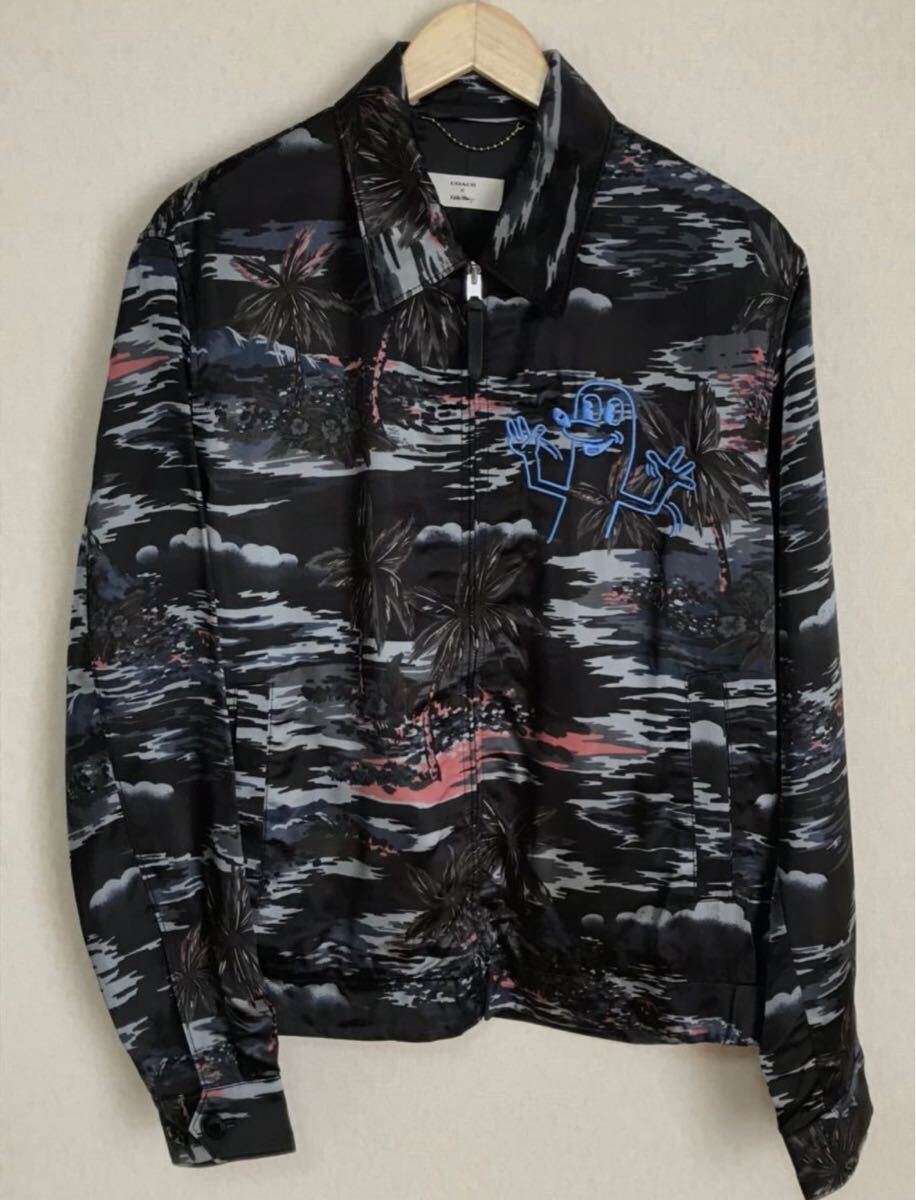 希少 美品【SANPLE品PR用】COACH×Keith Haring コーチ×キース・ヘリング 刺繍 サテンジャケット サイズ表記無 マルチカラー拍卖