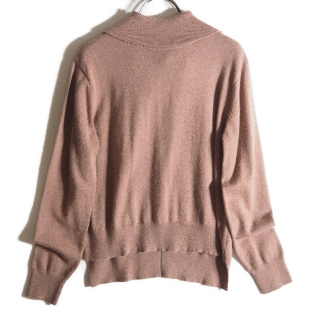 M4796f74 ▼COEL コエル▼ プルオーバー バックリボン ハイネックニット ブラウン / 茶 ナイロン レーヨン アンゴラ ウール 秋冬拍卖