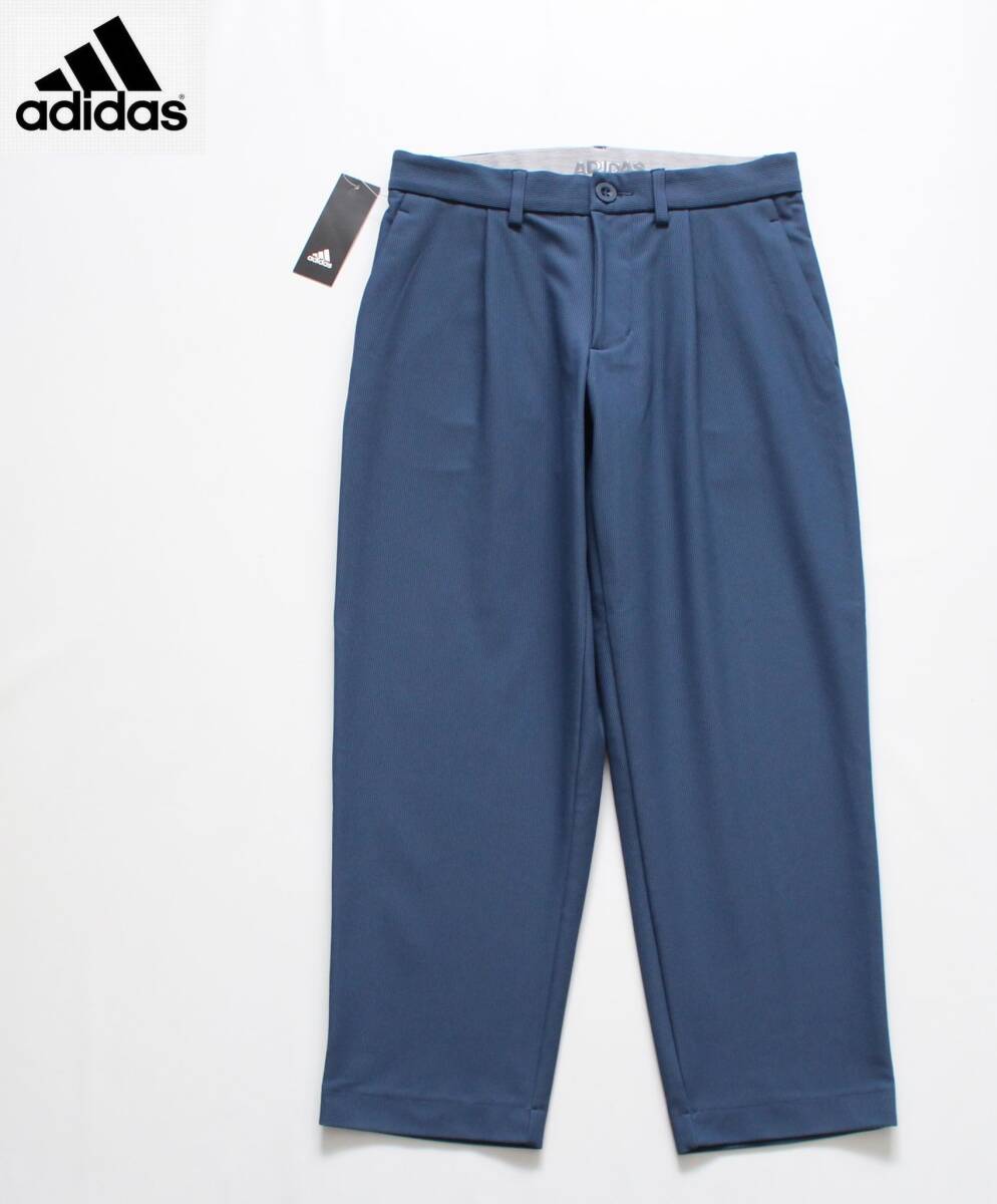 未使用【 adidas Golf アディダス ゴルフ 】プライムグリーン コーデュロイ アンクルパンツ サイズ73 ネイビー GT3289 定価\13,200 UV50+拍卖