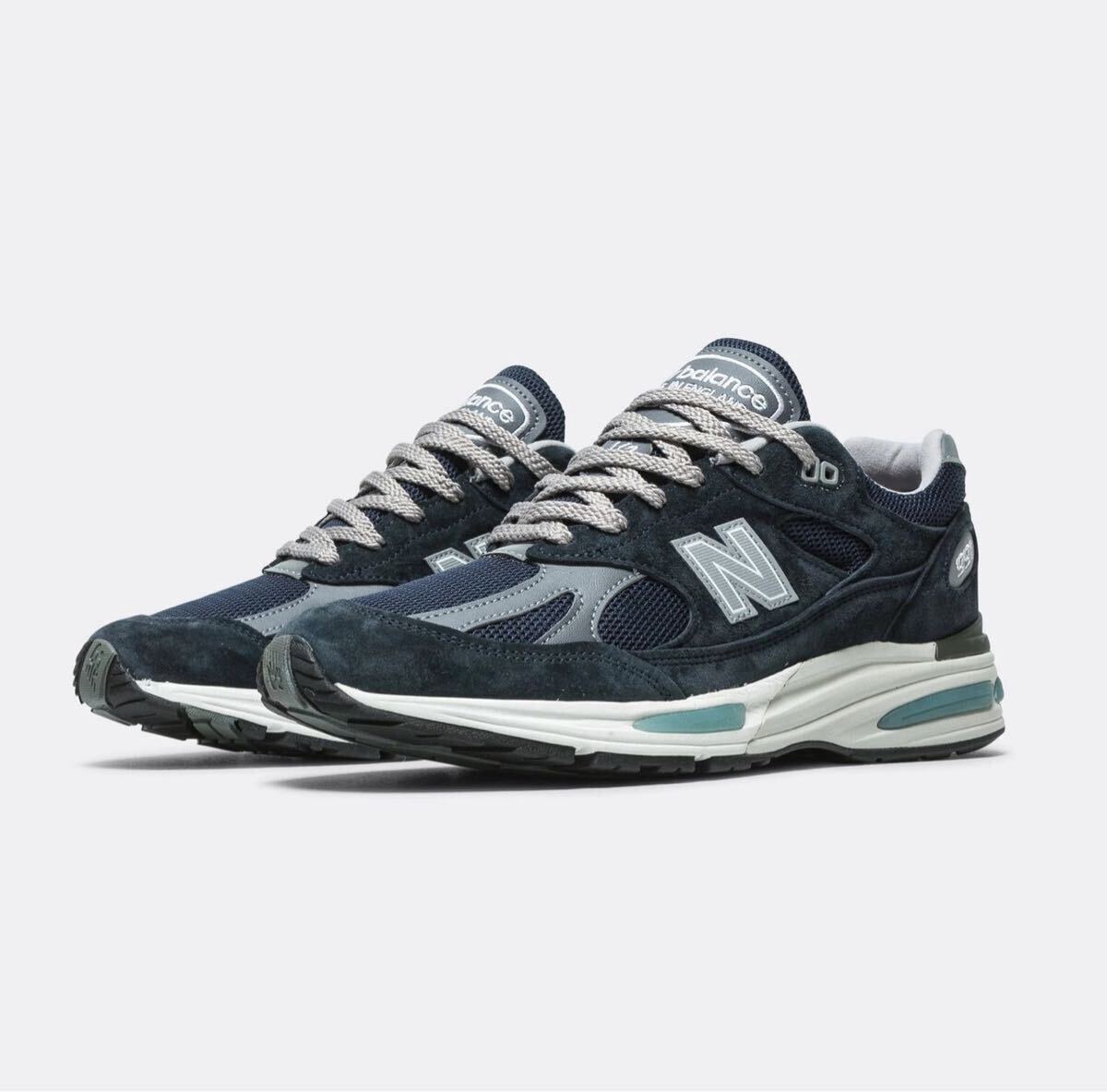 未使用 New Balance ニューバランス 27.5cm ネイビーU991BK2 MADE IN UK スエード 991v2 英国製 ランニングシューズ FuelCell NB991拍卖