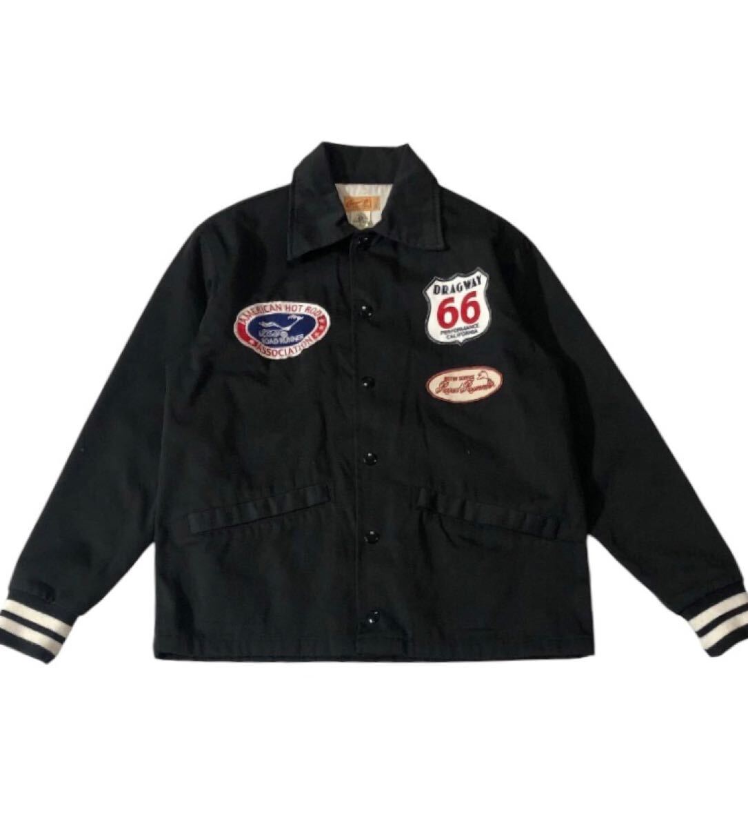 ■ 東洋 CHESWICK チェスウィック×ワーナーブロス ■ ロードランナー ロゴ 刺繍 ワッペン カスタム スポーツ ジャケット ブラック S拍卖