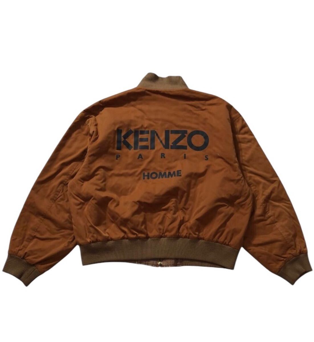 ■ KENZO PARIS ケンゾー ■ バック ビッグ ロゴ プリント ボンバー ジャケット オレンジ系 F拍卖