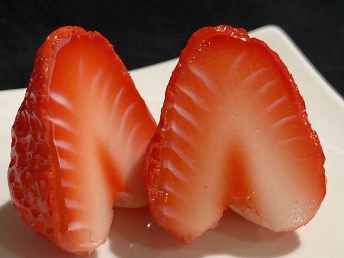 食品サンプル いちごハーフカット ハート拍卖