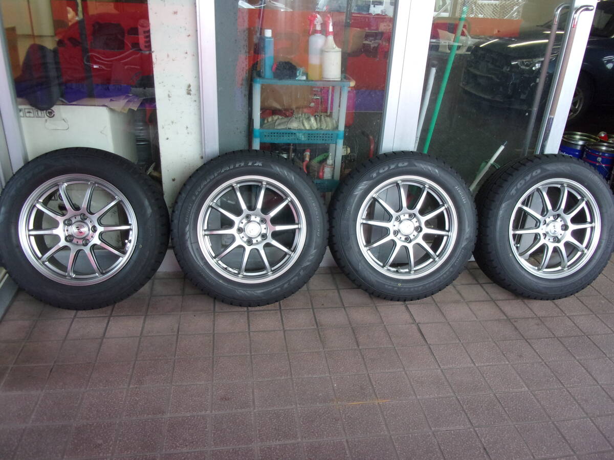 ♪S3222 バリ山!2023年製 TOYO ウィンタートランパスTX 225/60R17 アルミホイールセット♪拍卖