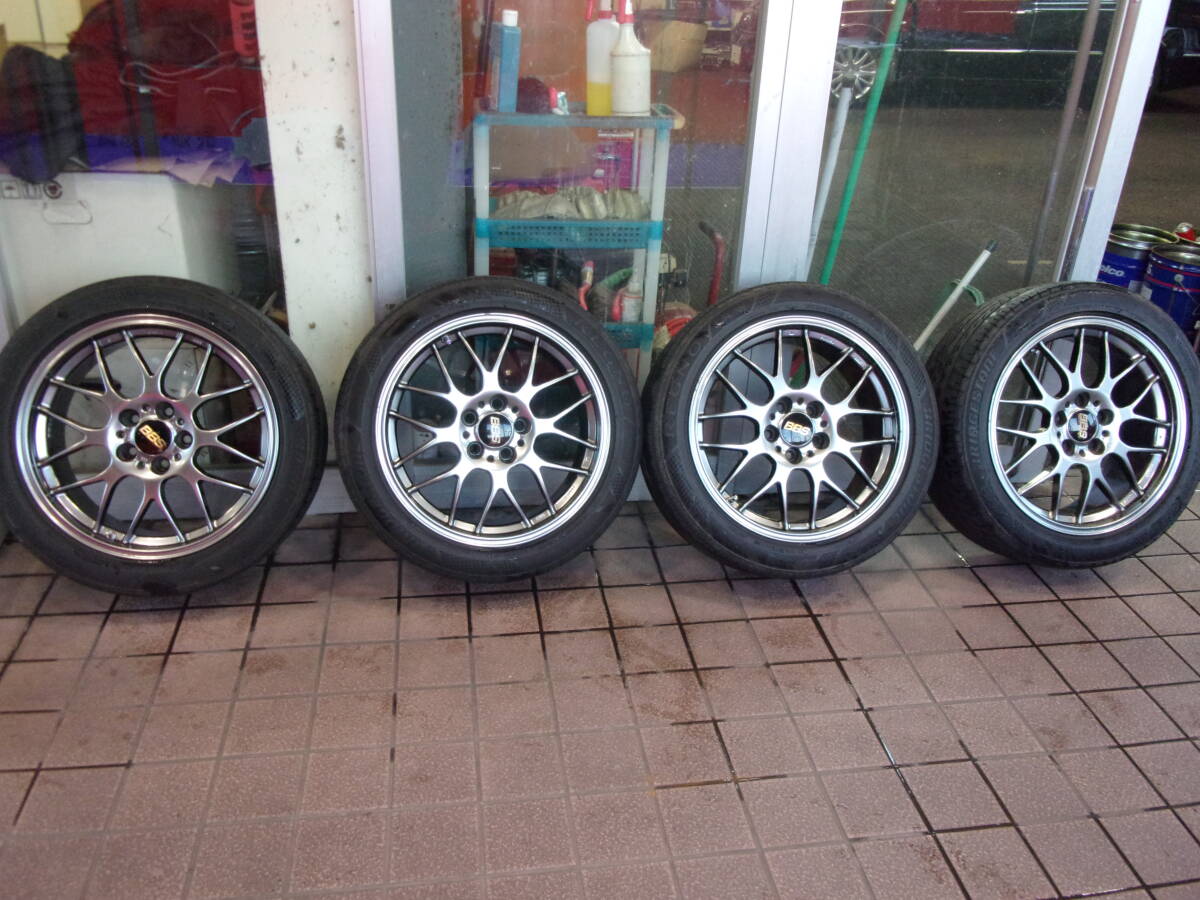 ♪C0521 BBS RG703H 8J-18+40 BBSナット付 ブリヂストン REGNO 235/45R18 タイヤセット マジェスタ♪拍卖