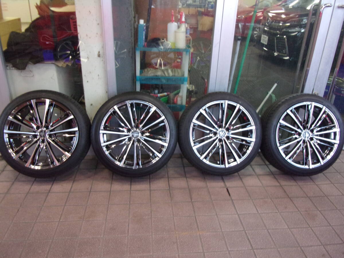 ♪D0288 ウェッズ アクエルド 9J+50 5穴/114.3 245/40R18 2023年製バリ山タイヤセット♪拍卖